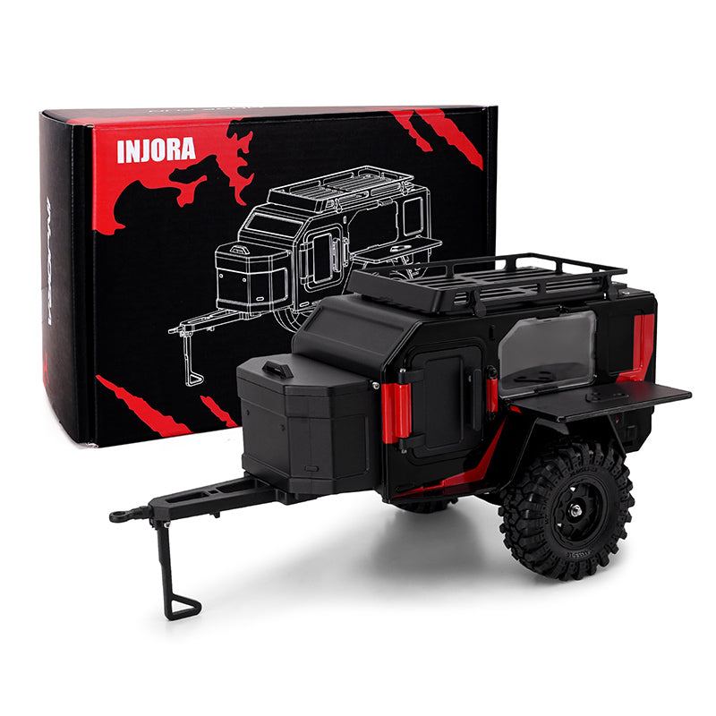 INJORA Off-Road Camping Trailer for 1/18 1/24 RC Crawlers TRX4M SCX24