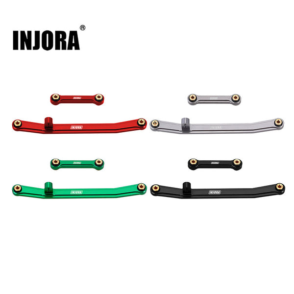 INJORA Red/Grey Aluminum Steering Links Set for SCX24
