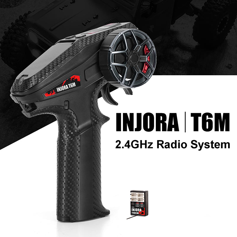 INJORA T6M 2.4GHz Transmitter with Micro 4CH Receiver for 1/30 SCX30