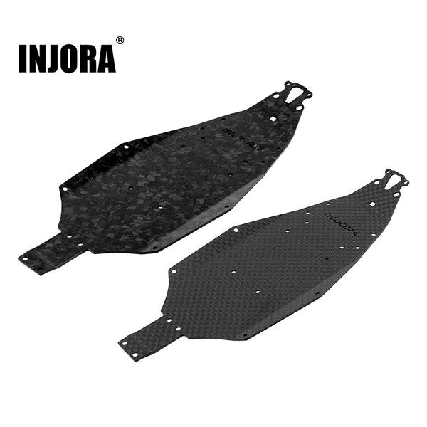 INJORA Carbon Fiber Chassis Plate for 1/18 Stadium Truck Losi Mini-T (18g/19g)