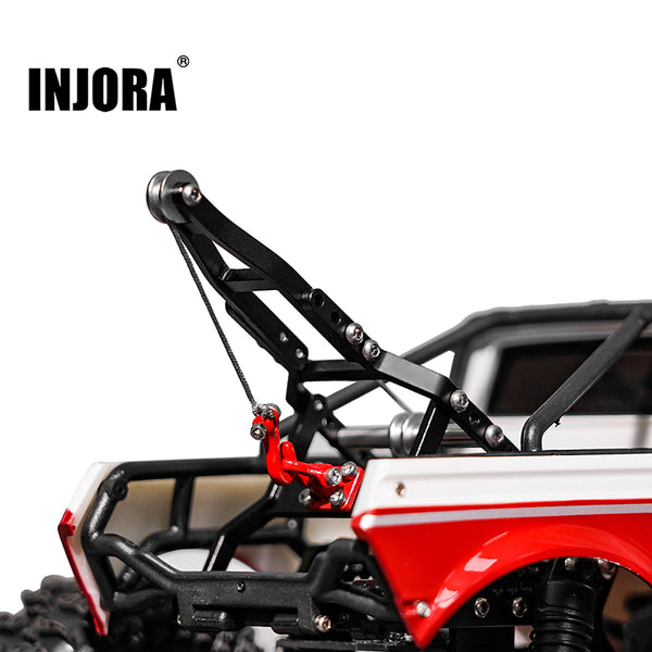 [US Warehouse]INJORA Tow Truck Crane Kit & INJS2065-360 Winch Servo for 1/18 TRX4M