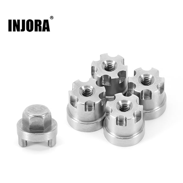 INJORA Stainless Steel Wheel Nuts 6/7/8.5mm for 1/24 SCX24 AX24 (M2)