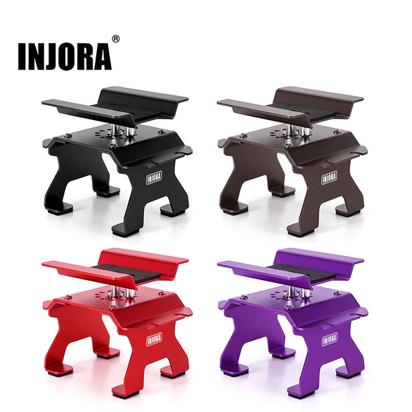 INJORA Aluminum RC Car Stand with Shock Holder for 1/24 1/18 RC Crawler