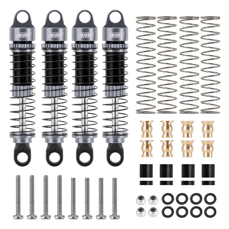 INJORA 53mm Threaded Oil Shocks for 1/18 Redcat Ascent-18 HPI Venture1