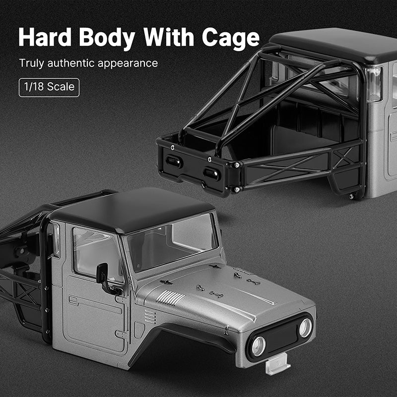 INJORA IR40 Half Truck Hard Plastic Body with Cage for 1/18 TRX4M