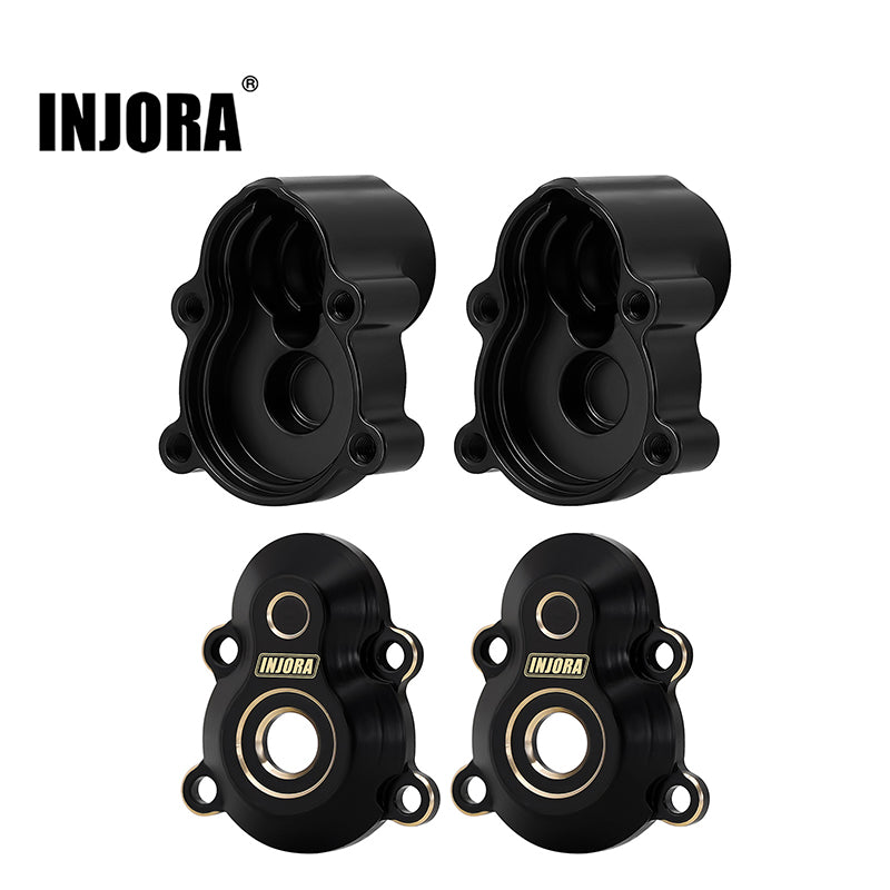 INJORA Alloggiamento Portale Posteriore In Ottone Per Redcat Ascent-18 – 45g, Nero, Upgrade RC Crawler