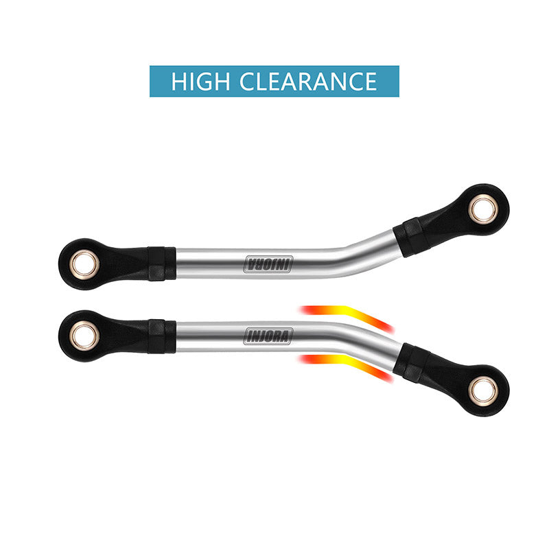 INJORA 1 Pair Stainless Steel Chassis Links for 1/18 TRX4M Mods