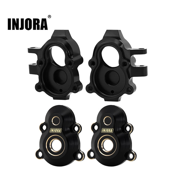 INJORA Brass Front Outer Portal Housings for 1/18 Redcat Ascent-18 Bru