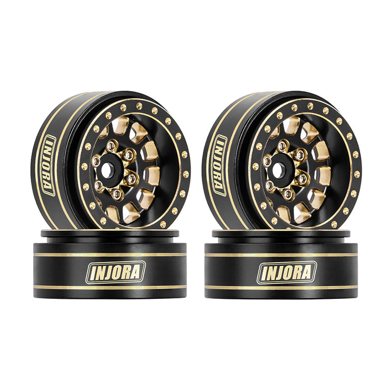 INJORA 1.0 Plus 12-Spoke Brass Beadlock Wheels 42g/pcs