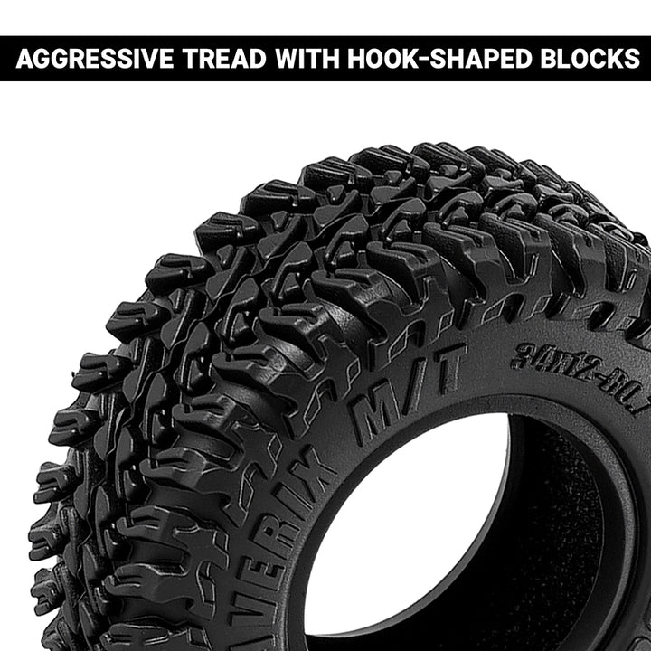 INJORA 34*12mm 0,7 MAVERIX M/T Reifen für 1 INJORA 34*12mm 0,7 MAVERIX M/T Reifen für 1