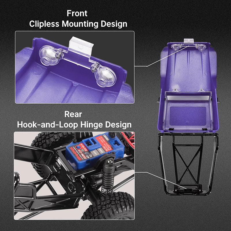 1/18 Rc Crawler INJORA 1/18 TRX4M Truck Body Shell - IR40 Hard ABS