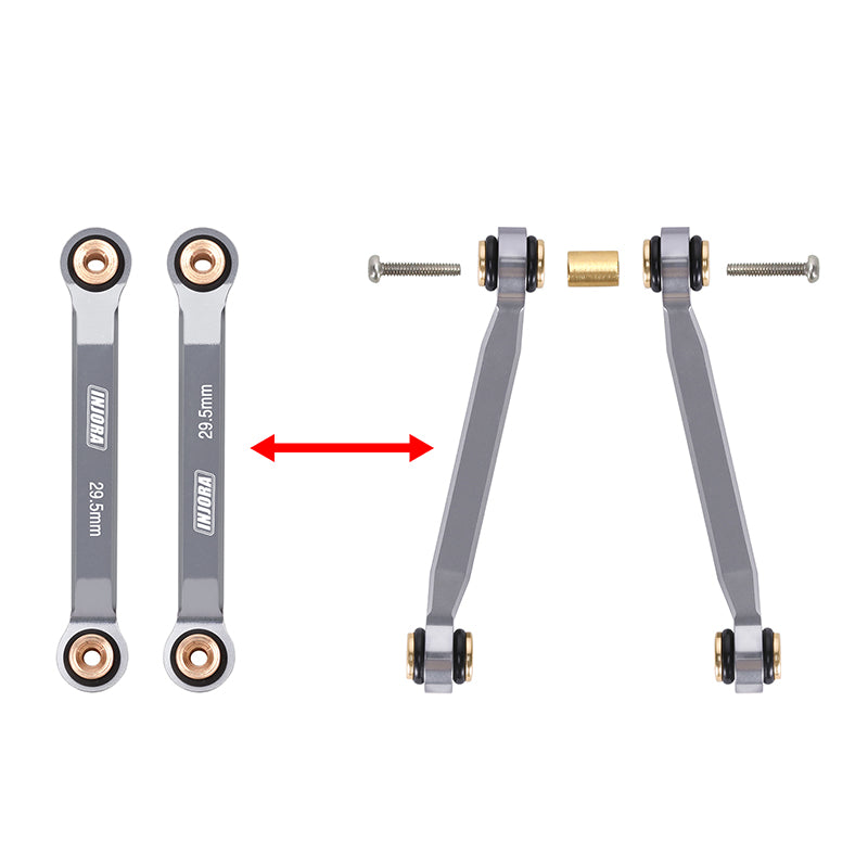 INJORA Aluminum High Clearance 4 Links Set for 1/24 Axial SCX24 GX470