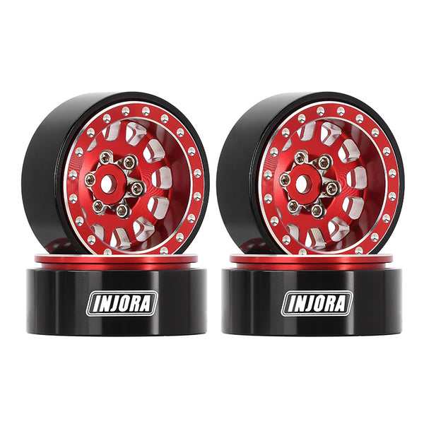 [Clearance Sale] INJORA 1.0 Plus Aluminum Beadlock Wheels for 1/24 1/18 RC Crawler (W1104)