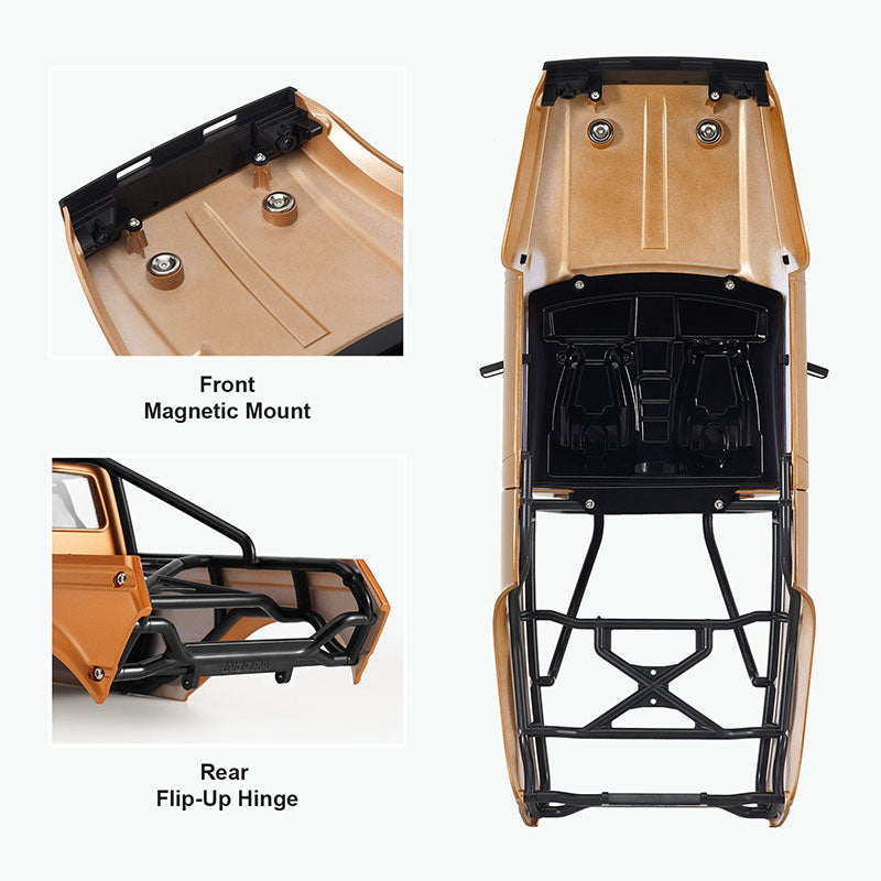 INJORA IR60-10 Hard Body with Interior & Bed Cage for 1/10 RC Crawler