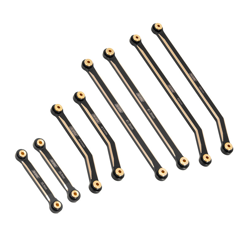 INJORA 8PCS Black Brass High Clearance Links Set for 1/24 Axial SCX24
