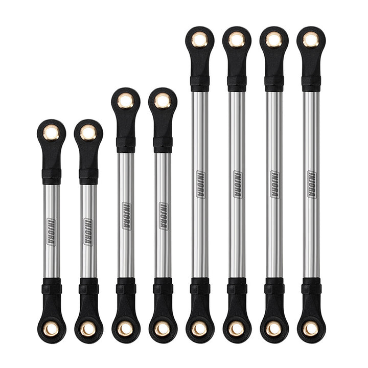 TRX4M 155mm Wheelbase Bent Link Rod Linkages - Stainless Steel Turnbuckles & Pro-Links For 1/18 RC Crawler