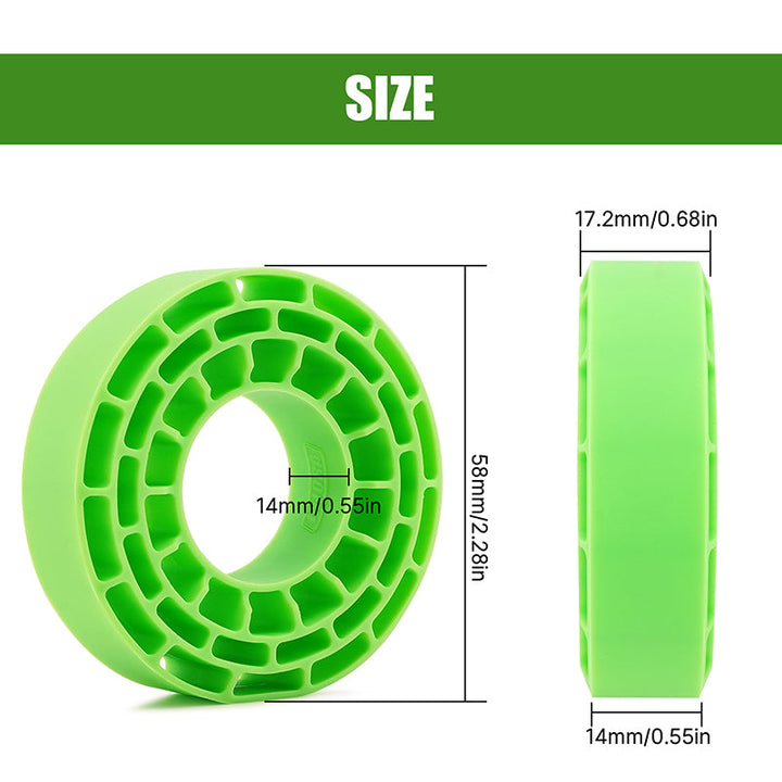 INJORA - Inserts en caoutchouc silicone pour pneus de 62-64 mm * 24 mm 1,0 pouce (vert grand INJORA - Inserts en caoutchouc silicone pour pneus de 62-64 mm * 24 mm 1,0 pouce (vert grand