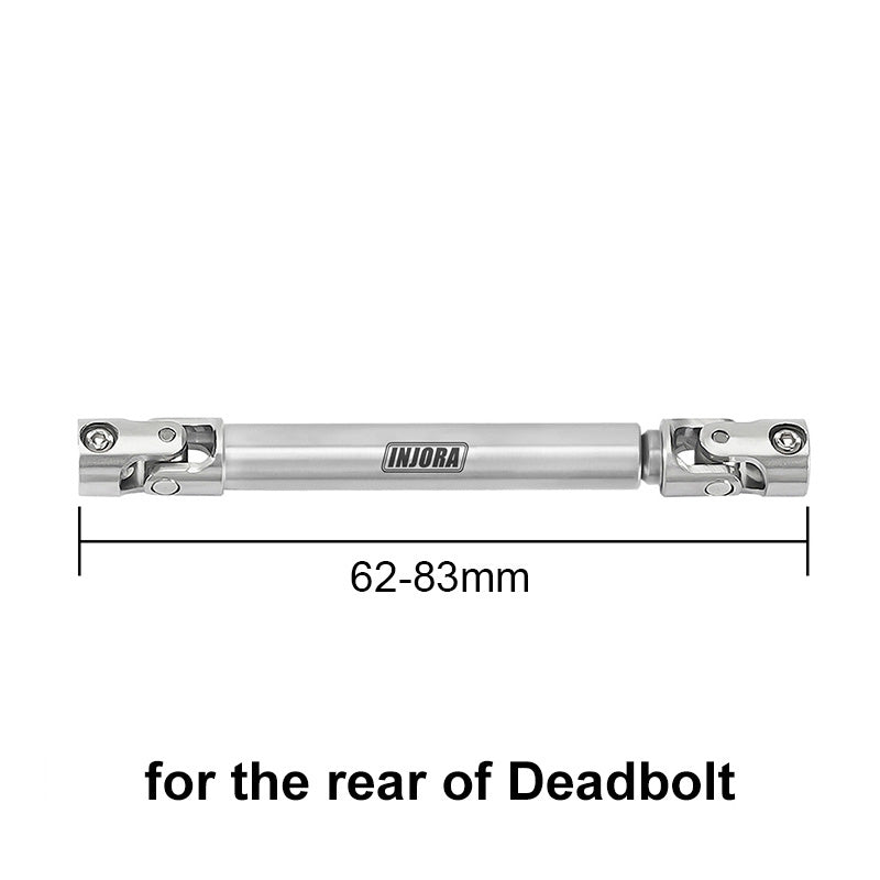 INJORA 1pcs Stainless Steel Drive Shaft with D Shaped Hole for SCX24 A