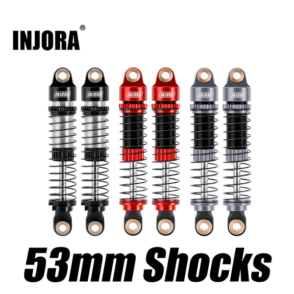 INJORA 53mm Aluminum Threaded Oil Shocks for 1/18 TRX4M (4M-24)