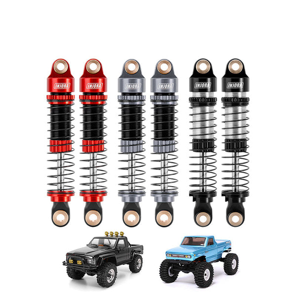 INJORA 53mm Threaded Oil Shocks for 1/18 Redcat Ascent-18 HPI Venture1