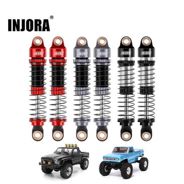 INJORA 53mm Threaded Oil Shocks for 1/18 Redcat Ascent-18 HPI Venture18