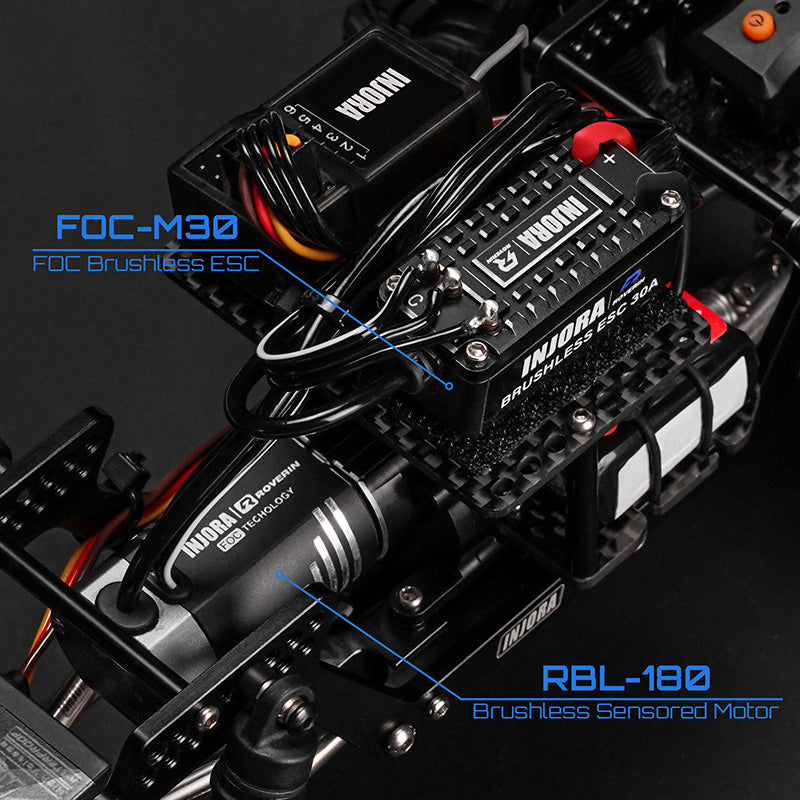 INJORA Roverin FOC Sensored Brushless ESC & Motor Combo for