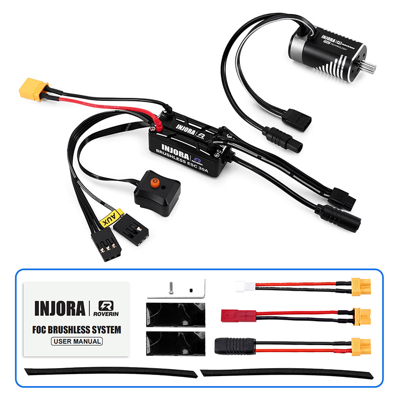 INJORA Roverin M30 G2 FOC Sensored Brushless ESC & Motor for 1/18 TRX4