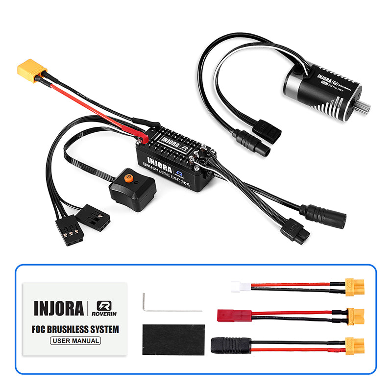 INJORA Roverin FOC Sensored Brushless ESC & Motor Combo for