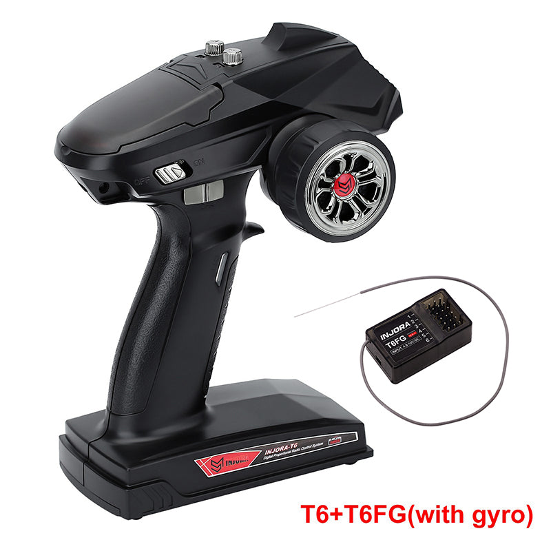 INJORA T6F 6CH 2.4GHz RC Digital Transmitter with Receiver for RC Car