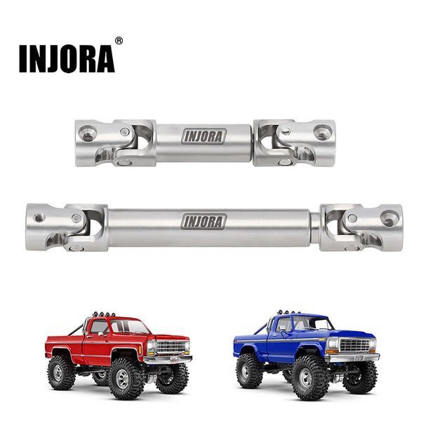 INJORA Stainless Steel Drive Shafts for 1/18 RC Crawler TRX4M High Trail K10 F150
