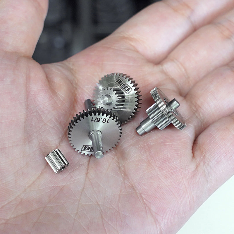INJORA Overdrive Worm Gear Set For Axial SCX24 RC Crawlers - 13T & 14T Steel Upgrade Parts