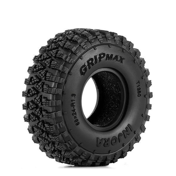 INJORA Pneus 1.3'' S5 Cling On 70x26mm – Pour SCX24, TRX4M, AX24 – Micro Crawler 1/18 1/24 – T1320