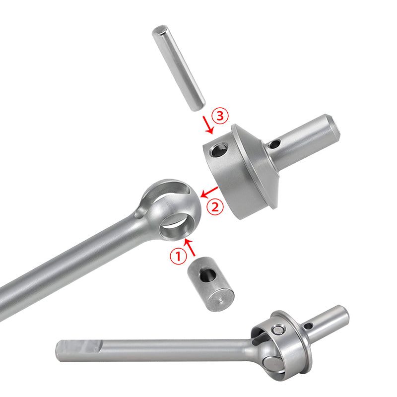 さぁ INJORA Stainless Steel Portal Axle Shafts for 1/18 Redcat Ascent-18