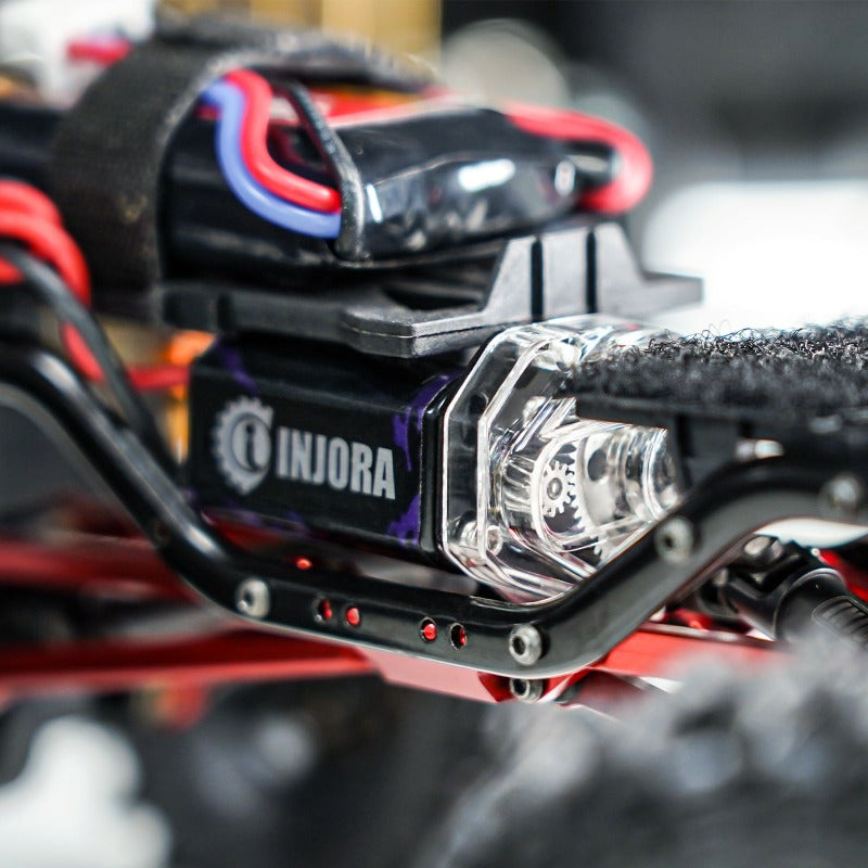 INJORA 050 Pro Motor with Clear Transmission & Helical Gears for 1/24