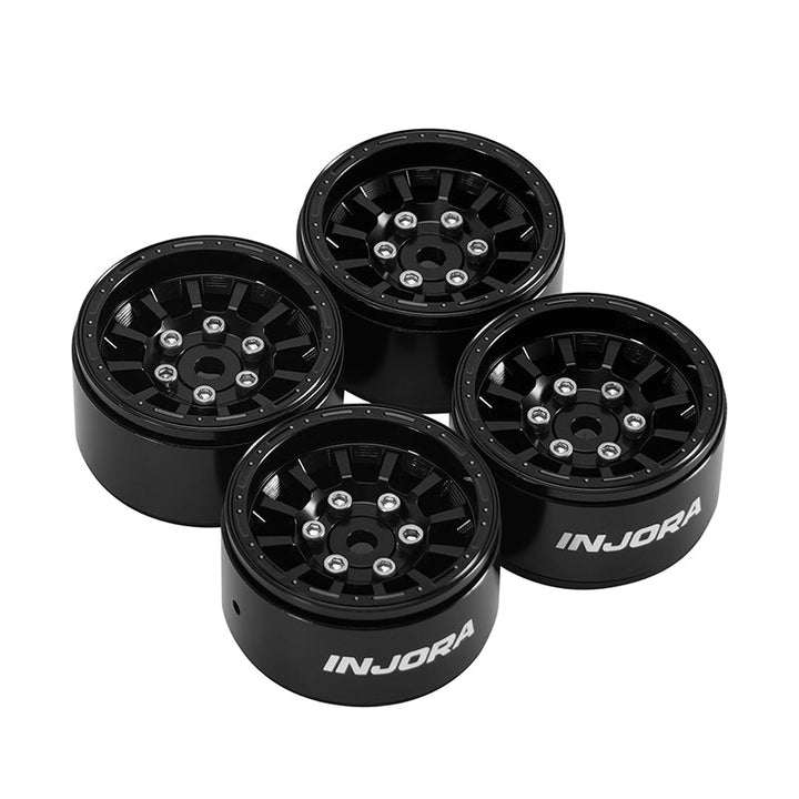 Jantes Beadlock aluminium/titane INJORA 1,9 Déport 10mm 1/10 (x4) - DGW-1960GLR