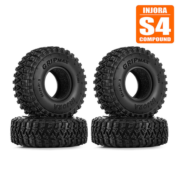 INJORA 1.0 MAVERIX M/T Tires 4pcs 52x19mm - YQT-1026 INJORA 1.0 MAVERIX M/T Tires 4pcs 52x19mm - YQT-1026