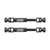 INJORA Black Hardened Steel Drive Shafts with D-shaped Holes for 1/24 FMS FCX24