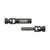 INJORA Black Hardened Steel Drive Shafts with D-shaped Holes for 1/24 FMS FCX24