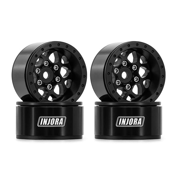 INJORA 1.0" Aluminum Beadlock Wheels for 1/24 1/18 RC Crawler (W1013)