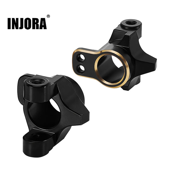 INJORA Black Brass C Hubs for 1/24 FMS FCX24M