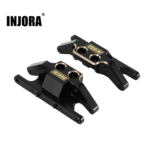 INJORA Black Brass Skid Plate Transmission Mount for 1/24 FMS FCX24M