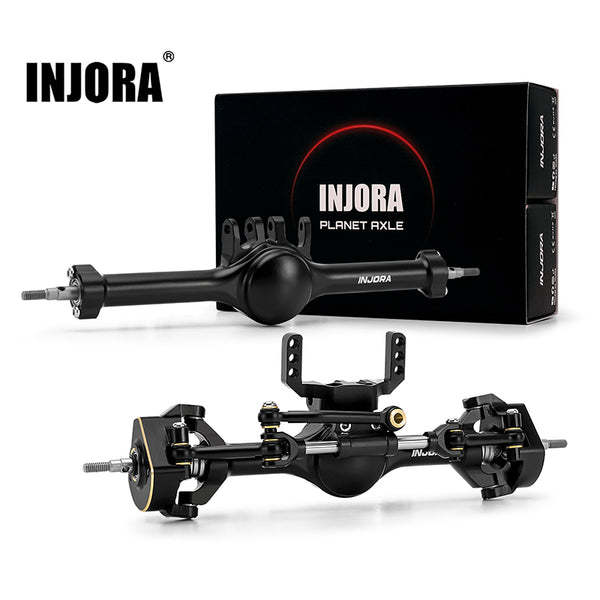 INJORA +7mm Planet Axles with Double Joint Shafts & Scale Hydraulic Steering for 1/18 TRX4M