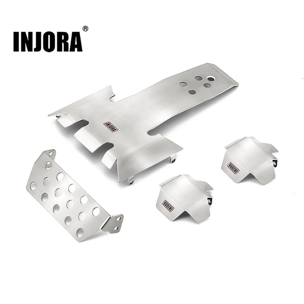 INJORA Stainless Steel Skid Plate Axle Protector Chassis Guard for 1/10 VP VS4-10 Phoenix