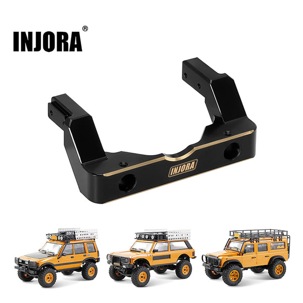 INJORA Black Brass Front Bumper Mount for 1/24 FMS FCX24M