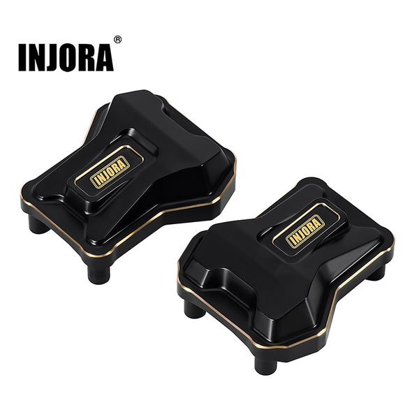 INJORA Black Brass Diff Covers for 1/10 FMS FCX10