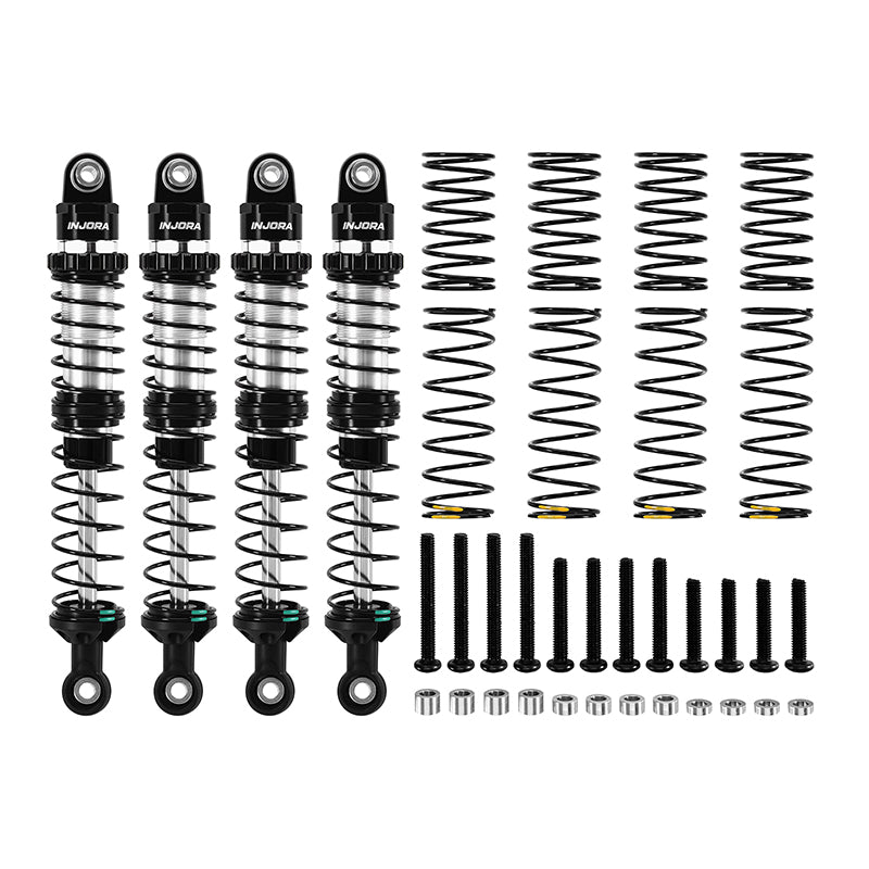 クリチャー・ショック INJORA DRX Dual-Rate Spring Oil Shocks for 1/10 RC Crawlers, 80mm