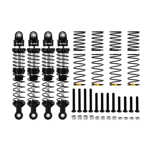 INJORA DRX Dual-Rate Spring Oil Shocks for 1/10 RC Crawlers, 80mm