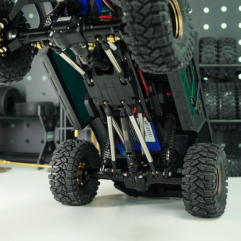 INJORA Stainless Steel Straight Chassis Links for 1/18 RC Crawler TRX4