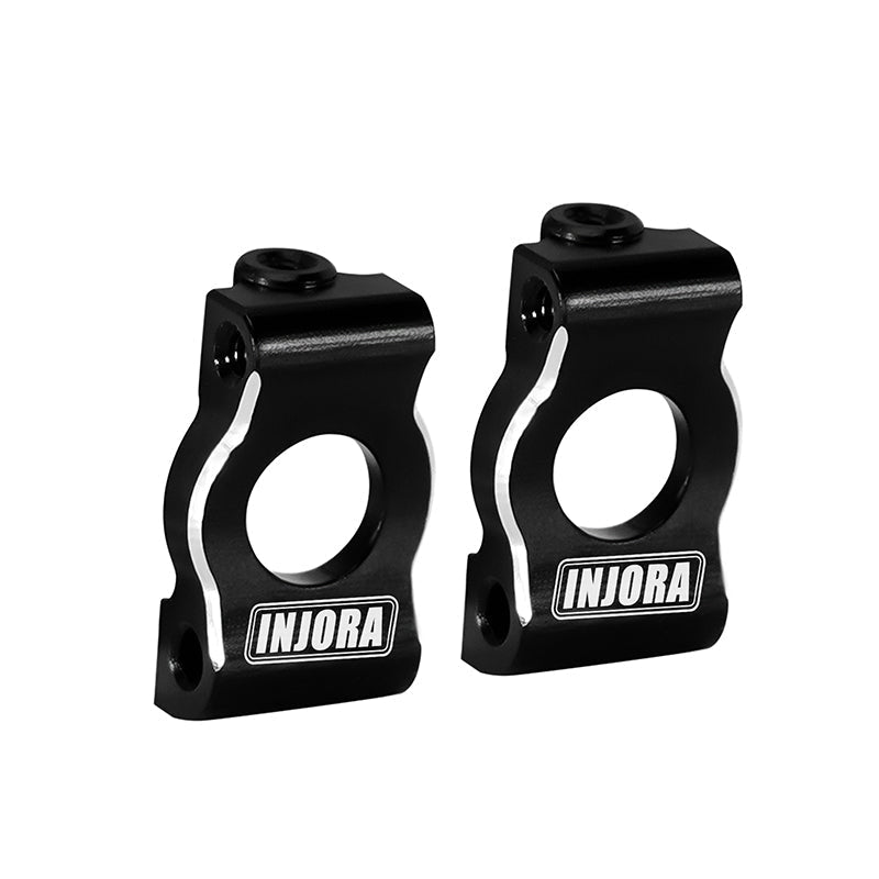 INJORA Boîtier Transmission Aluminium Avec Support Moteur – 12,7 G, CNC, Noir Anodisé, Pour Losi Micro-B/T