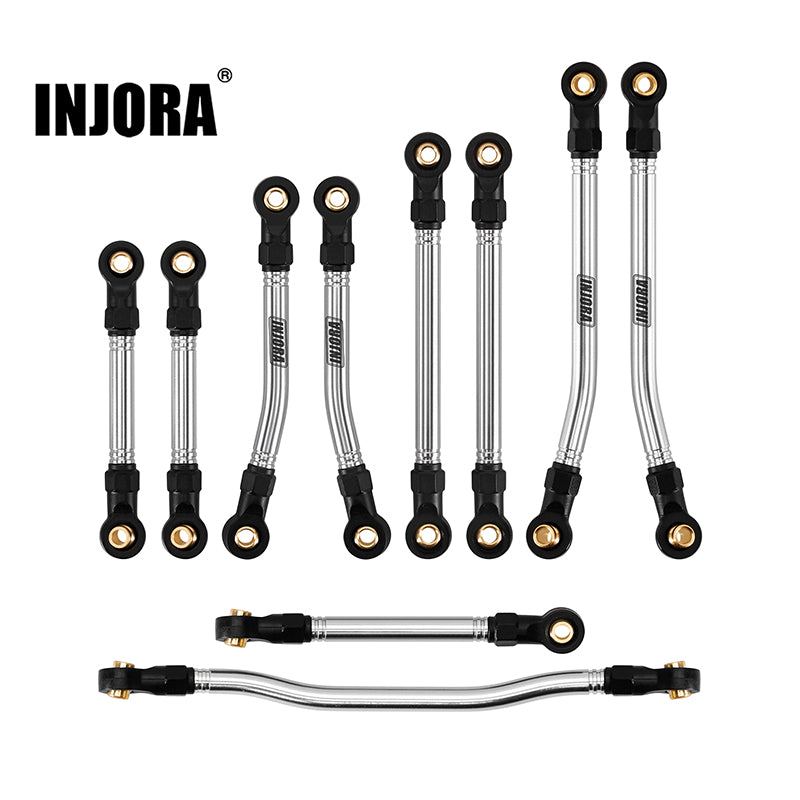 INJORA Stainless Steel High Clearance Links & Steering Links Set for 1